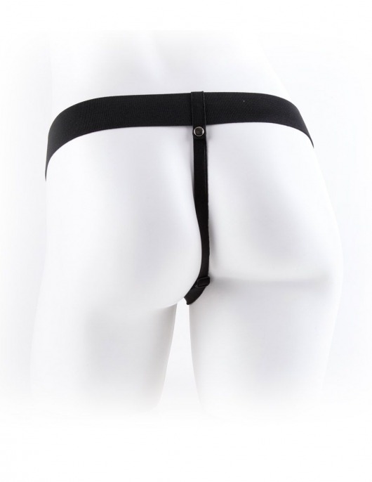 Телесный полый страпон с вибрацией Vibrating Hollow Strap-On with Balls - 24 см. - Pipedream - купить с доставкой в Москве