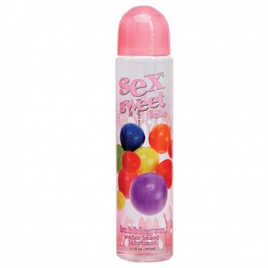 Вкусовой лубрикант Sex Sweet Lube Bubble Gum с ароматом жевачки - 197 мл. - Topco Sales - купить с доставкой в Москве