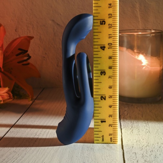 Синее эрекционное виброкольцо с двойным подхватом мошонки Ring Around The Rosy - Zero Tolerance - в Москве купить с доставкой