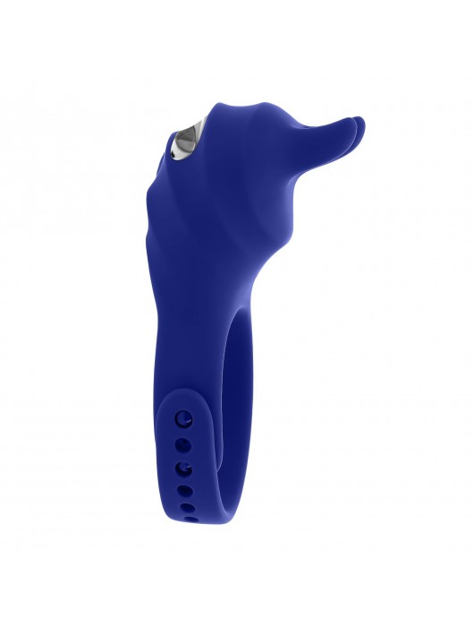 Синее эрекционное виброкольцо с клиторальной подушечкой и пультом ДУ Adjustable Fun Ring - Zero Tolerance - в Москве купить с доставкой