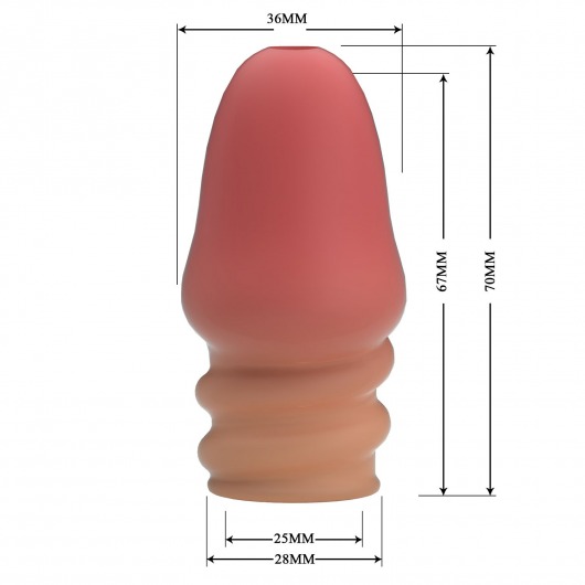 Телесная насадка на пенис Jeremy - 7 см. - Baile - в Москве купить с доставкой