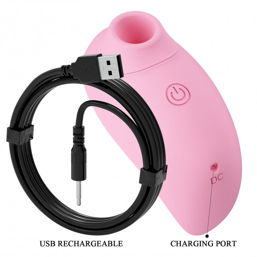 Розовый стимулятор клитора Inhale Bird - Baile