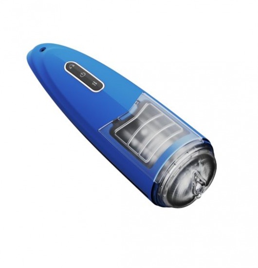 Синий мастурбатор с ротацией и аудиосопровождением - Secwell - в Москве купить с доставкой