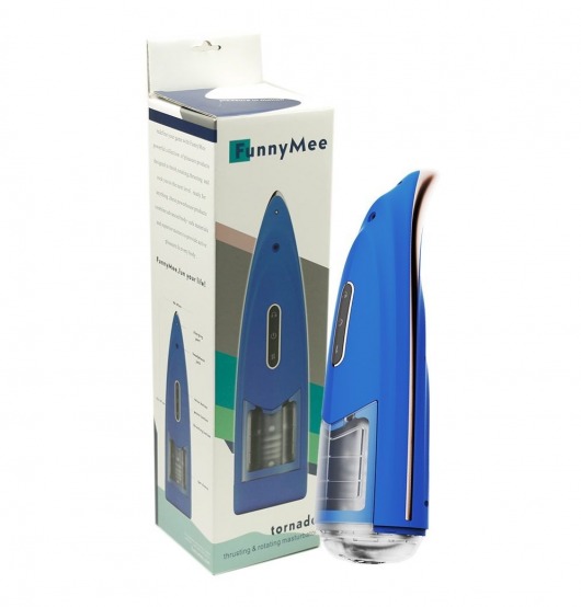 Синий мастурбатор с ротацией и аудиосопровождением - Secwell - в Москве купить с доставкой