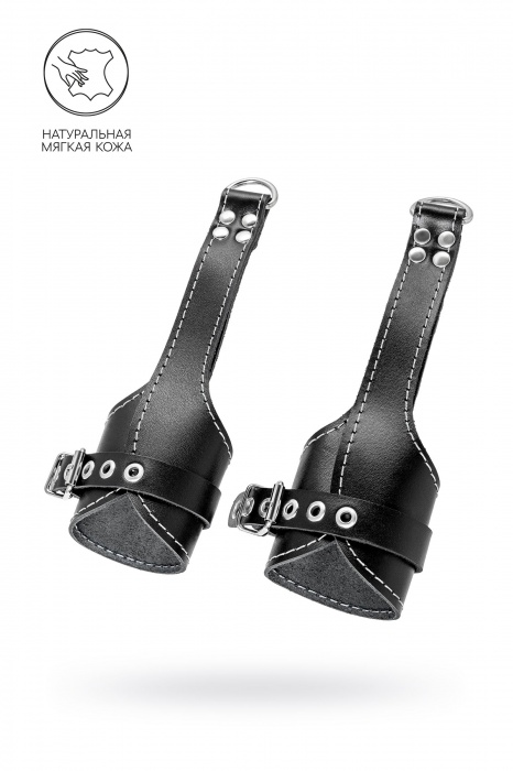 Черные подвесы с белой строчкой - Pecado - купить с доставкой в Москве