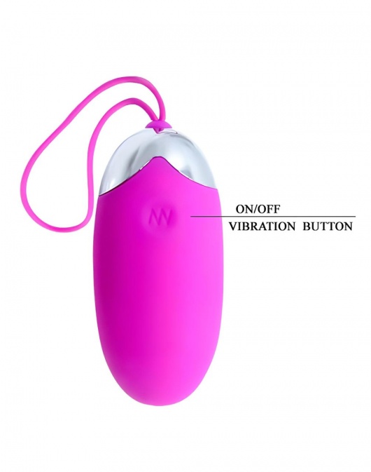 Лловое перезаряжаемое виброяйцо с пультом ДУ - Baile