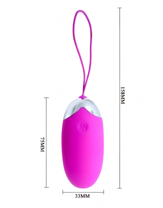 Лловое перезаряжаемое виброяйцо с пультом ДУ - Baile