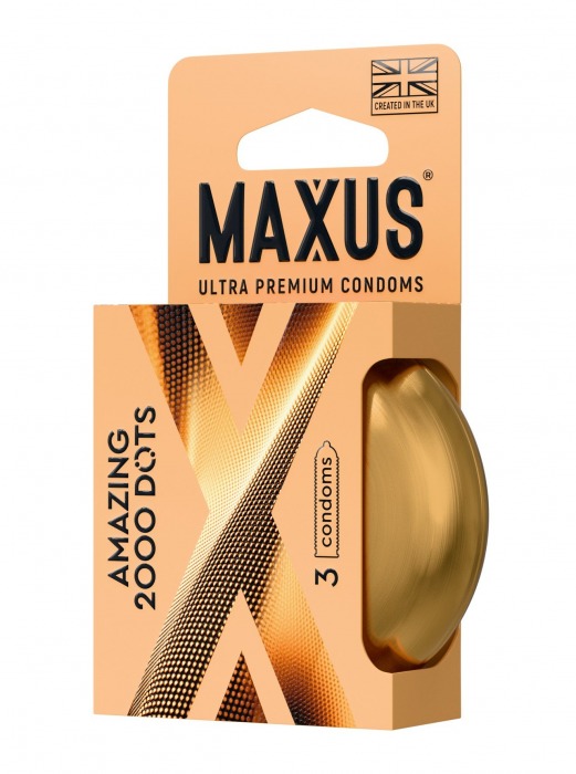 Точечные презервативы MAXUS 2000 Amazing Dots с железным кейсом - 3 шт. - Maxus - купить с доставкой в Москве