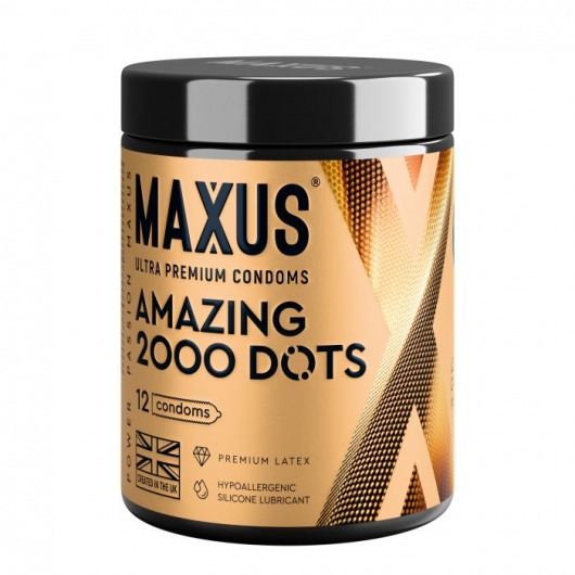Точечные презервативы MAXUS 2000 Amazing Dots с железным кейсом - 12 шт. - Maxus - купить с доставкой в Москве