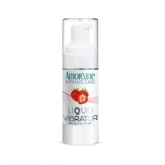 Жидкий вибратор со вкусом клубники Amoreane Strawberry - 30 мл. - Amoreane - купить с доставкой в Москве