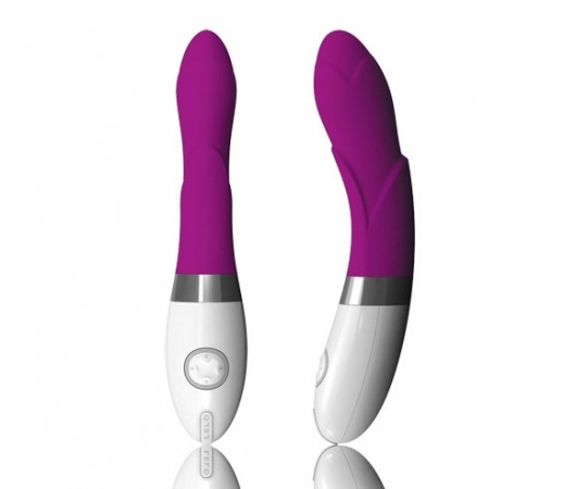 Фиолетовый вибратор украшенный лепестками Iris Deep Rose (LELO) - Lelo