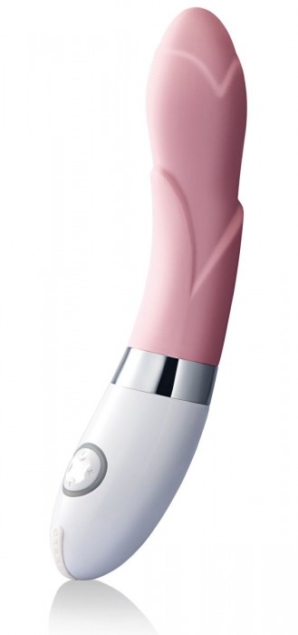 Розовый, украшенный лепестками вибратор Iris Pink - 22 см. - Lelo
