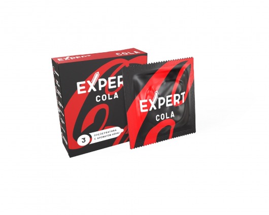 Презервативы с ароматом колы Expert Cola - 3 шт. - Expert - купить с доставкой в Москве