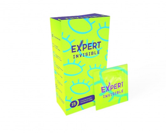 Ультратонкие презервативы Expert Invisible - 15 шт. - Expert - купить с доставкой в Москве