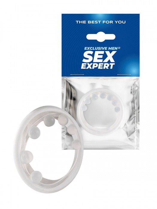 Эрекционное кольцо с мягкой стимулирующей насадкой - Sex Expert - в Москве купить с доставкой