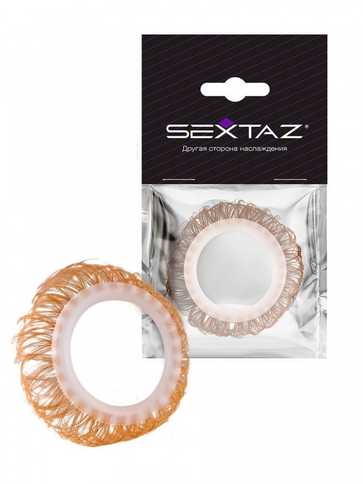 Эрекционное кольцо с бежевыми «ресничками» - Sextaz - в Москве купить с доставкой