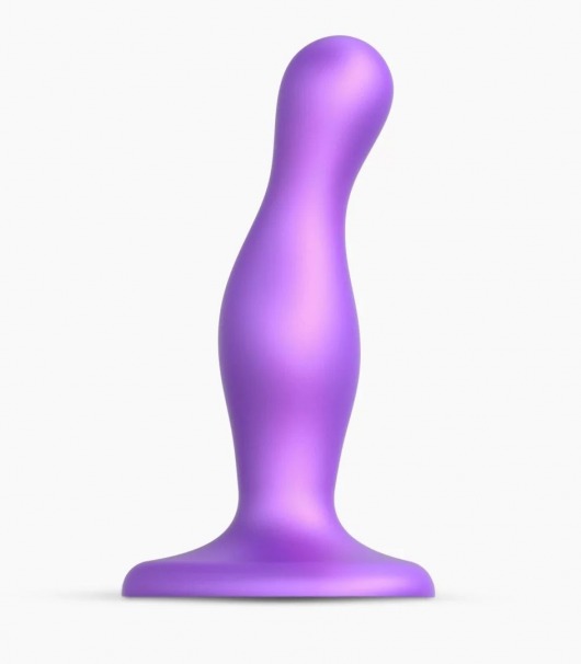 Фиолетовая насадка Strap-On-Me Dildo Plug Curvy size S - Strap-on-me - купить с доставкой в Москве