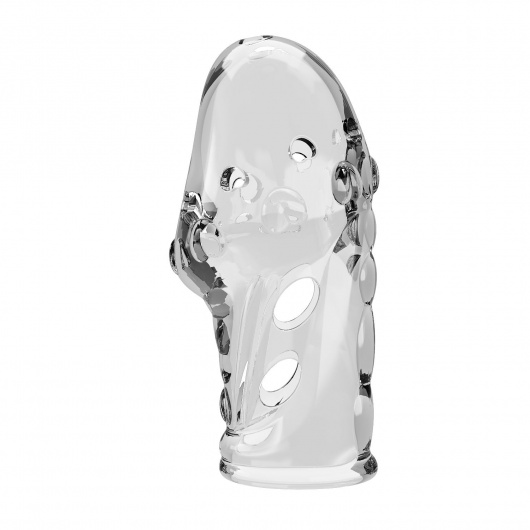 Прозрачная насадка на пенис Booker - 8 см. - Baile - в Москве купить с доставкой