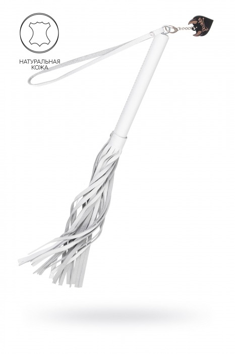 Белая кожаная плеть - 50 см. - Pecado - купить с доставкой в Москве
