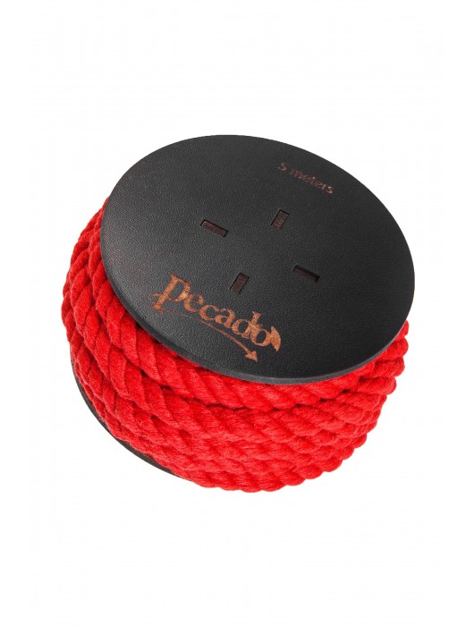Красная веревка для шибари на катушке - 5 м. - Pecado - купить с доставкой в Москве
