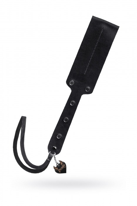 Черный кожаный пэддл - 32 см. - Pecado - купить с доставкой в Москве