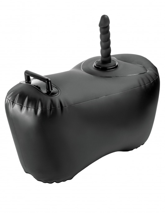 Черное надувное кресло с платформой для фиксации дилдо Body Dock Inflatable Love Seat - Pipedream - купить с доставкой в Москве