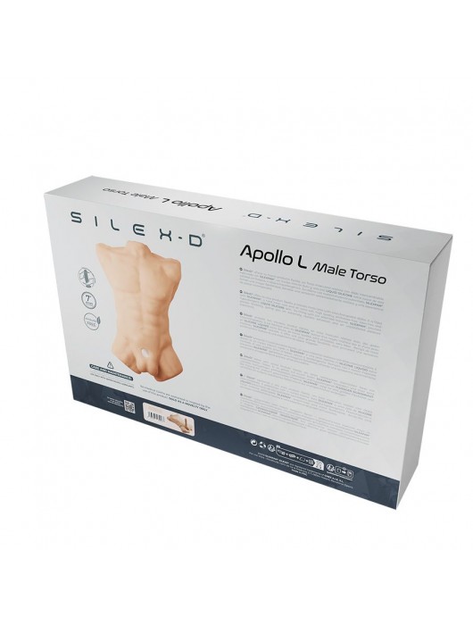 Карамельный мужской торс с фаллоимитатором SILEXD Apollo L 7 - Adrien Lastic