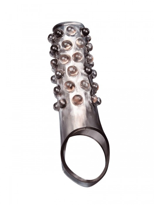 Дымчатая насадка на пенис с выпуклостями - 11 см. - Sex Expert - в Москве купить с доставкой