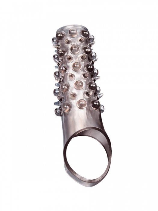 Дымчатая насадка на пенис с шипами и выпуклостями - 12 см. - Sex Expert - в Москве купить с доставкой