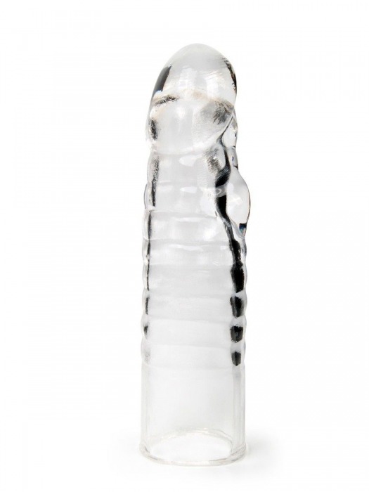 Прозрачная закрытая насадка на член - 15 см. - Sex Expert - в Москве купить с доставкой