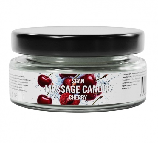 Массажная свеча «Спелая вишня» - 50 мл. - SGAN - купить с доставкой в Москве