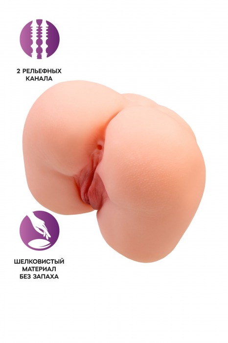 Реалистичный мастурбатор-попка с 2 любовными входами - No Name - в Москве купить с доставкой