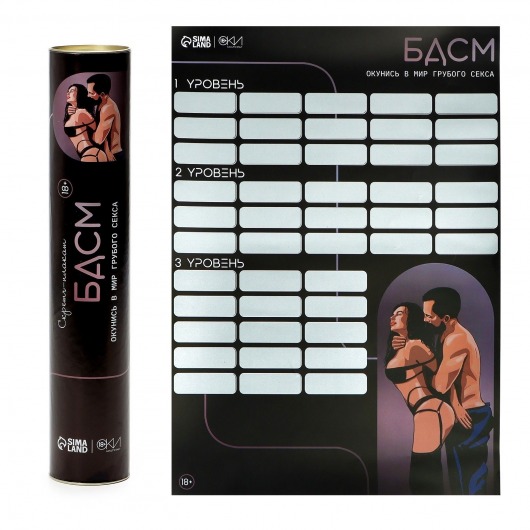 Плакат для двоих со скретч-слоем «БДСМ» - Сима-Ленд - купить с доставкой в Москве