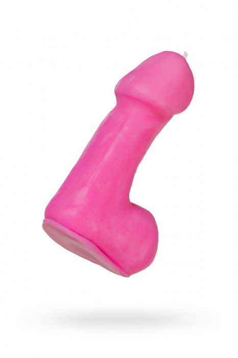 Розовая свеча в форме пениса - 47 гр. - Pecado - купить с доставкой в Москве