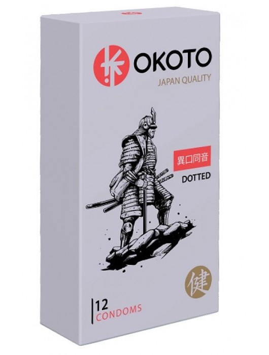Точечные презервативы OKOTO Dotted - 12 шт. - Sitabella - купить с доставкой в Москве