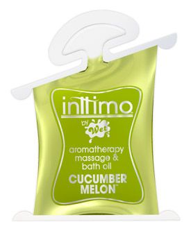 Масло для массажа Inttimo Cucumber Melon с ароматом огурчика и дыни - 10 мл. - Wet International Inc. - купить с доставкой в Москве