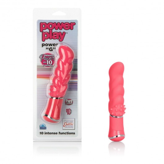 Розовый вибромассажер Power Play Power G - 11,5 см. - California Exotic Novelties