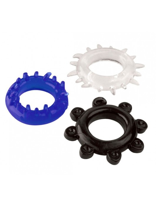 Набор из 3 эрекционных колец разного цвета и рельефа - Boys of Toys - в Москве купить с доставкой