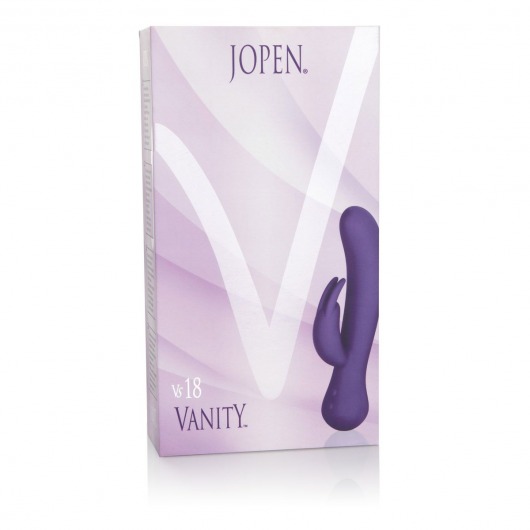 Фиолетовый вибратор со стимулятором клитора Vanity Vs18 - 21 см. - Jopen