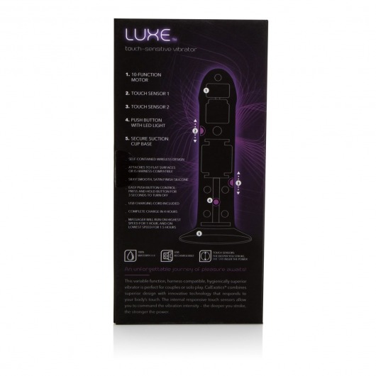 Розовый перезаряжаемый фаллоимитатор Luxe Touch-Sensitive Vibrator - 17,5 см. - California Exotic Novelties