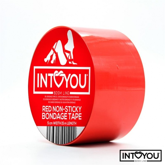 Красный скотч для фиксации Non-Sticky Bondage Tape - 15 м. - Intoyou - купить с доставкой в Москве
