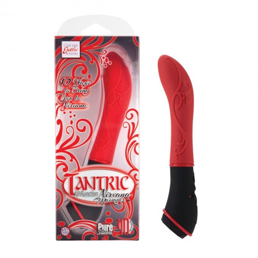 Красный вибромассажер Tantric 10-Function Nirvana - 19 см. - California Exotic Novelties