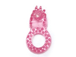 Розовое эрекционное кольцо со стимулятором для клитора - Sextoy 2011 - в Москве купить с доставкой