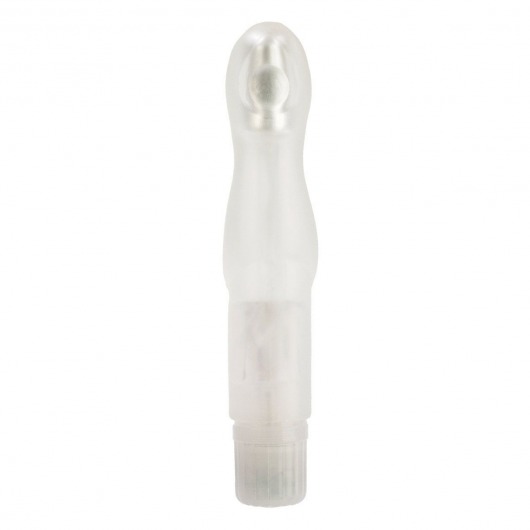 Белый вибромассажер White Satin Pearl - 15 см. - California Exotic Novelties