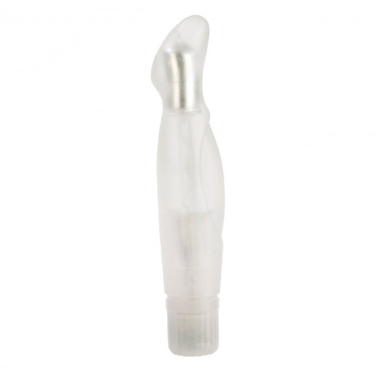 Белый вибромассажер White Satin Power  G  - 15 см. - California Exotic Novelties