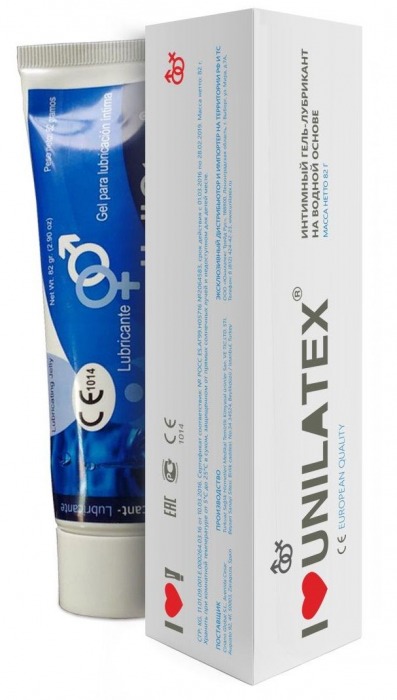Лубрикант на водной основе Unilatex Gel - 80 мл. - Unilatex - купить с доставкой в Москве