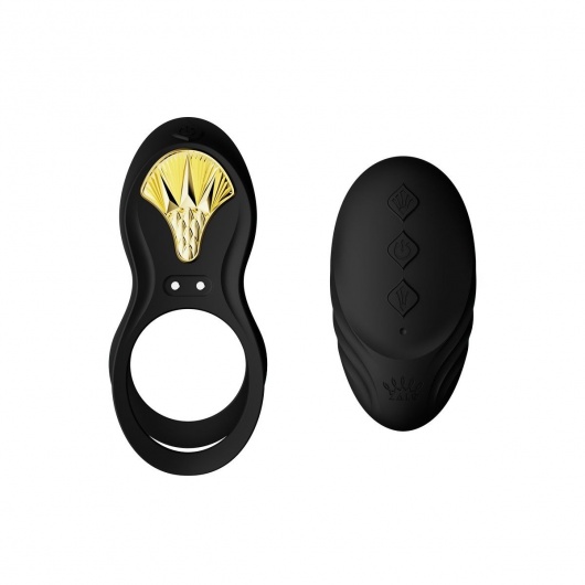 Черное эрекционное виброкольцо Bayek с пультом ДУ - Zalo - в Москве купить с доставкой