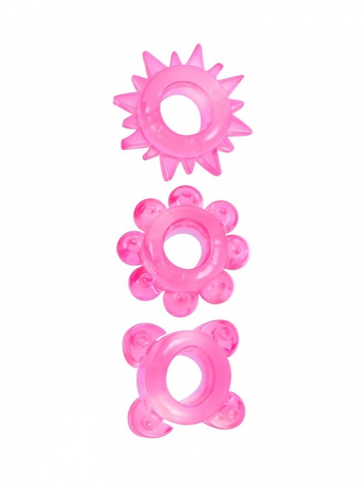 Комплект из 3 розовых эрекционных колец - Erowoman-Eroman - в Москве купить с доставкой
