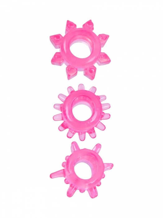 Комплект из трех розовых эрекционных колец - Erowoman-Eroman - в Москве купить с доставкой