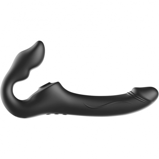 Черный безремневой страпон с 3 моторами - Ibiza - купить с доставкой в Москве